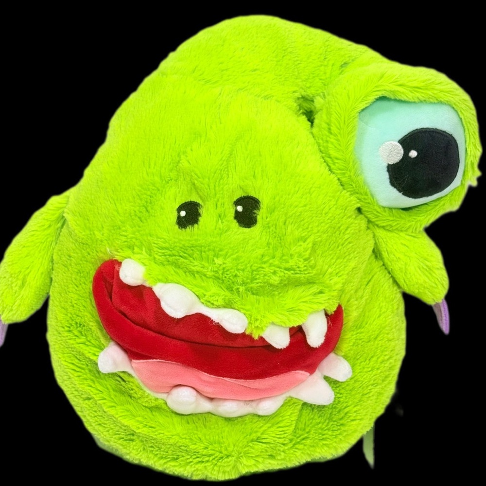 Wild Republic Monsterkins Jr. Vish Green Monster Large Plush Stuffed Toy Animal